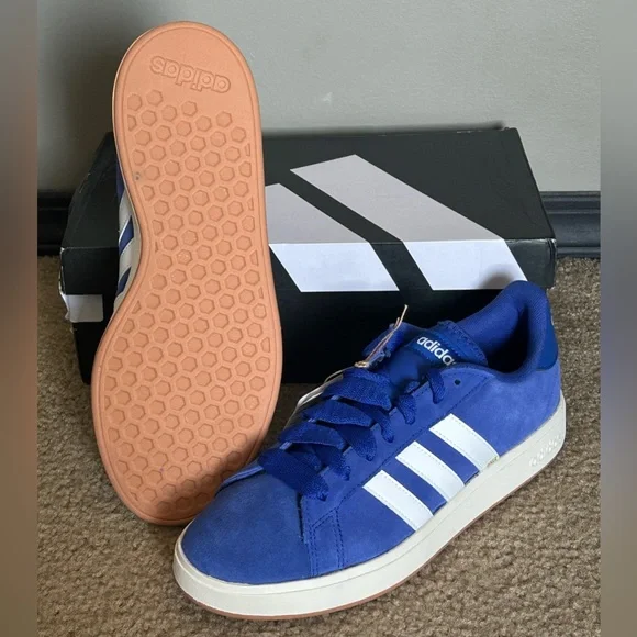 Adidas Royal Blue and White Grand Court Base 00s Sneakers Mens size 9 - Picture 10 of 11